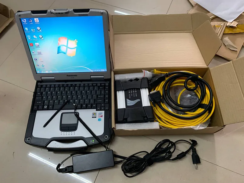 For bmw diagnostic tool icom next expert mode 1000gb hdd with laptop toughbook cf30 full set touch screen