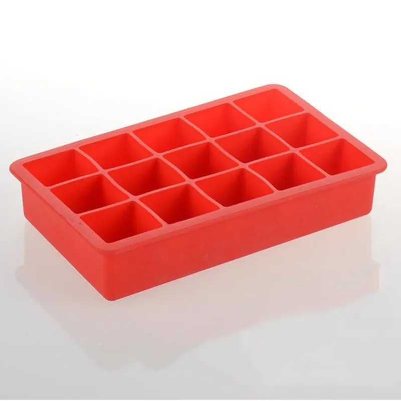 15 moules à glace en silicone en treillis Portable cube carré chocolat bonbons gelée moule bricolage moule à glaçons JJA227