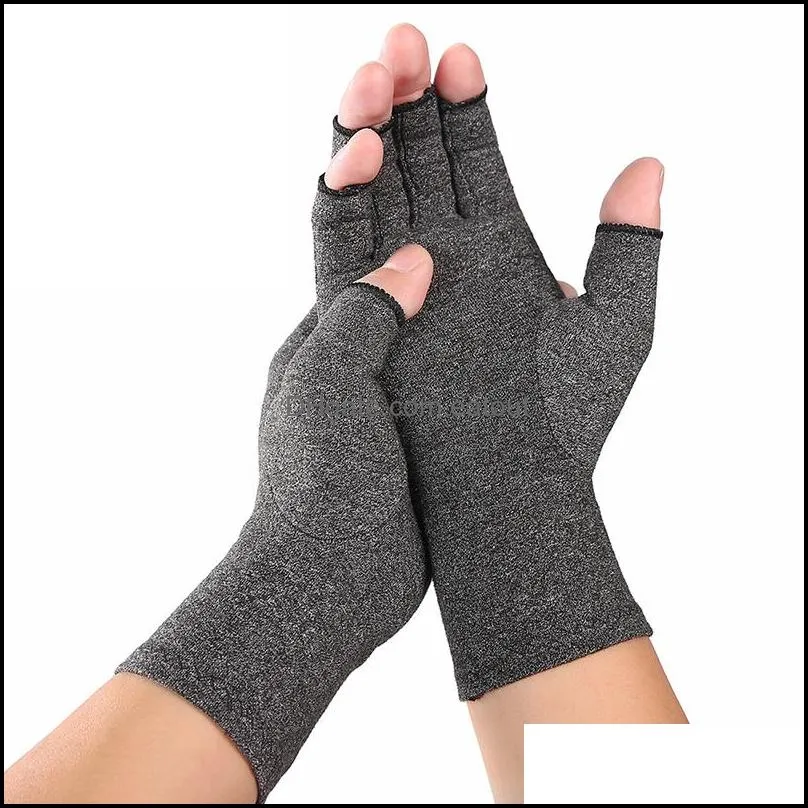 Wrist Support 1 Pair Compression Arthritis Gloves Arthritic Joint Pain Relief Hand Therapy Open Fingers