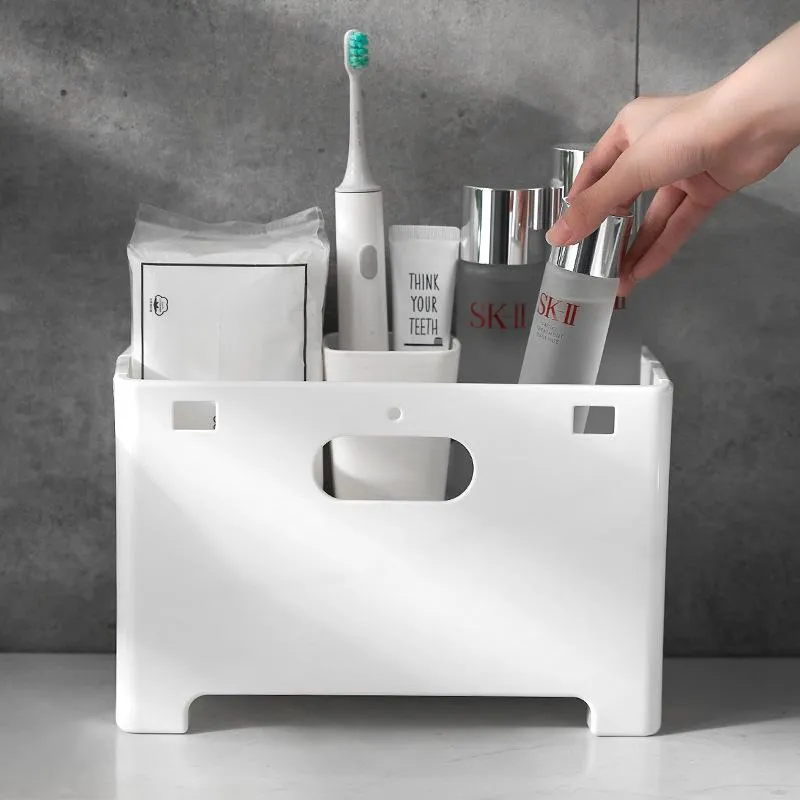 Bathroom Storage & Organization Foldable Hanging Makeup StorageOrganizer Box Multifunctional Comestic Organizer Home Laundry Basket
