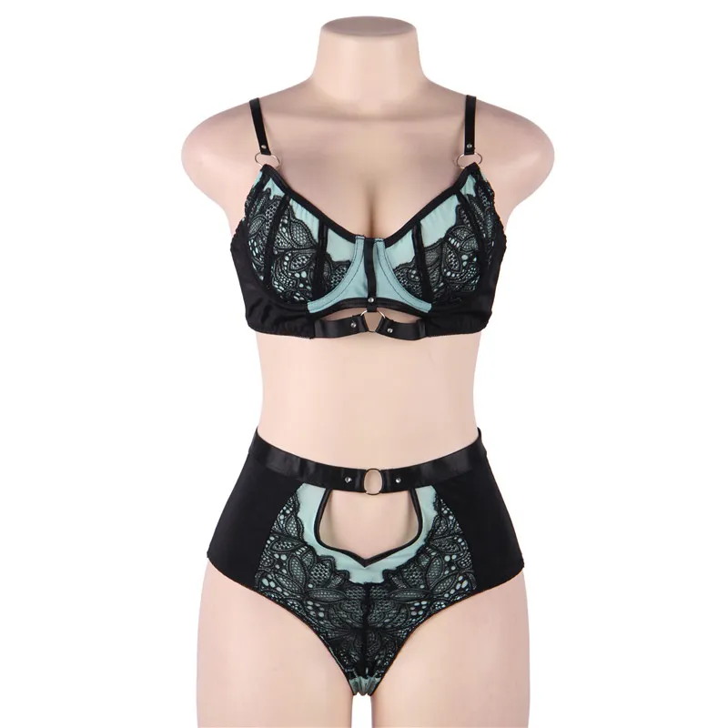 Ohyeahlover Sexy Two Piece Lingerie High Waist Push Up Underwear Set Plus  Size Lace Mesh WirelBra And Panty Sets RM80886 X0526 From Musuo03, $15.26