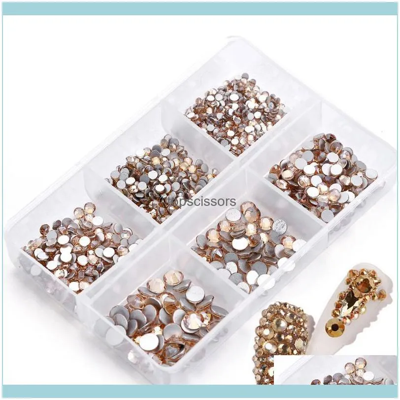 Box Mixed Size Flatback Beads Crystal Gems 3D Nail Decoration Multicolor Glass Art Rhinestones Accessories Manicure Decorations1