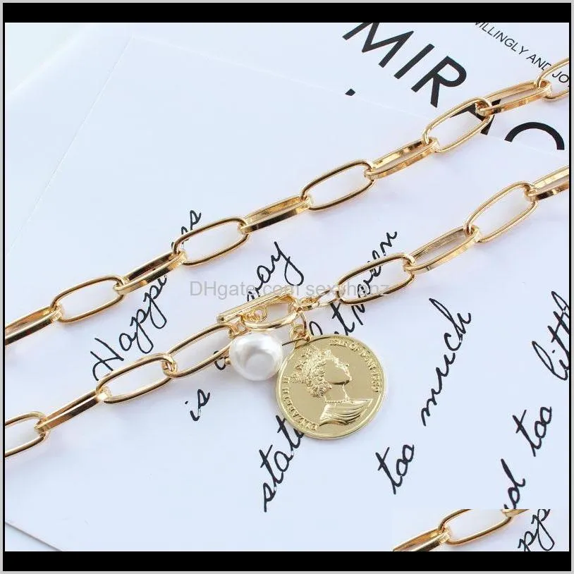 2020 new european and american jewelry simple chain geometric necklace personality sexy wild portrait necklace ladies jewelry