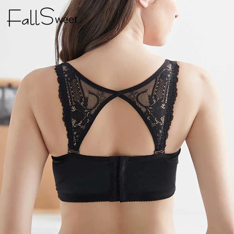 FallSweet Plus Size Bras For Women Multi Way Underwear Sexy Lace Racerback  Bra Push Up Brassiere Femme C D E Cup 210623 From 8,48 €