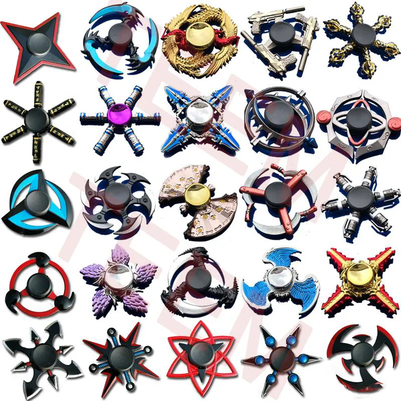 100 TIPOS DESCOMPRESSIVO FINDER GIYERTIP Gyro Gyro Spinners Hand Dragon Wings Olho Ansiedade Brinquedos para Liga de Alumínio EDC com caixa de lata