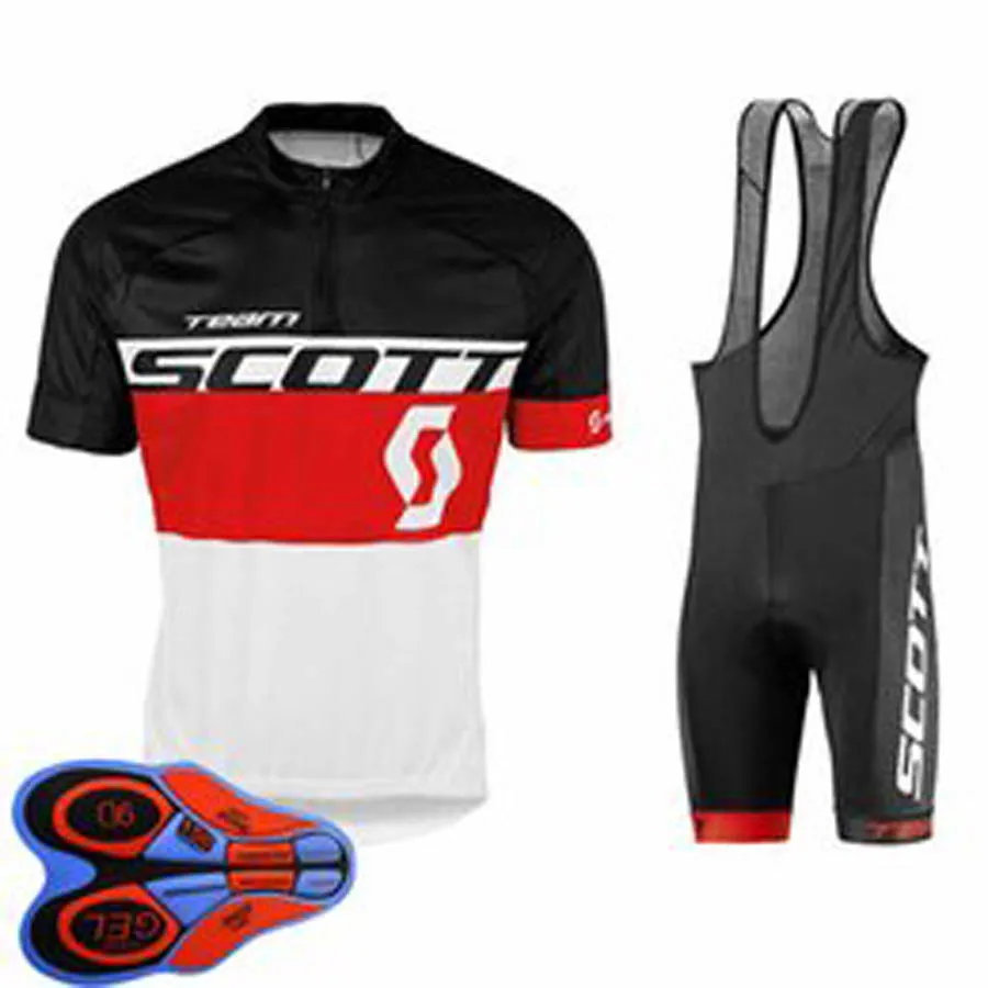 Scott Team Ropa Ciclismo Breathable Mens cyclisme à manches courtes Jersey Bib Shorts Set Summer Road Racing Clothing Outdoor Bicycle Uniform Sports Sost S210042091