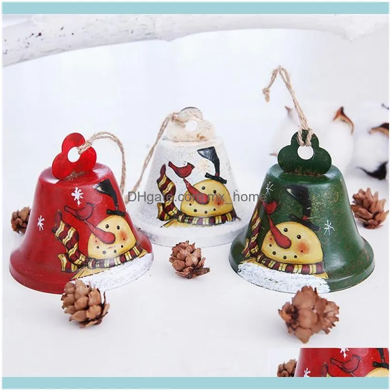 Christmas Decorations Bell Pendant Wrought Iron Painted Decoration Tree Supplies