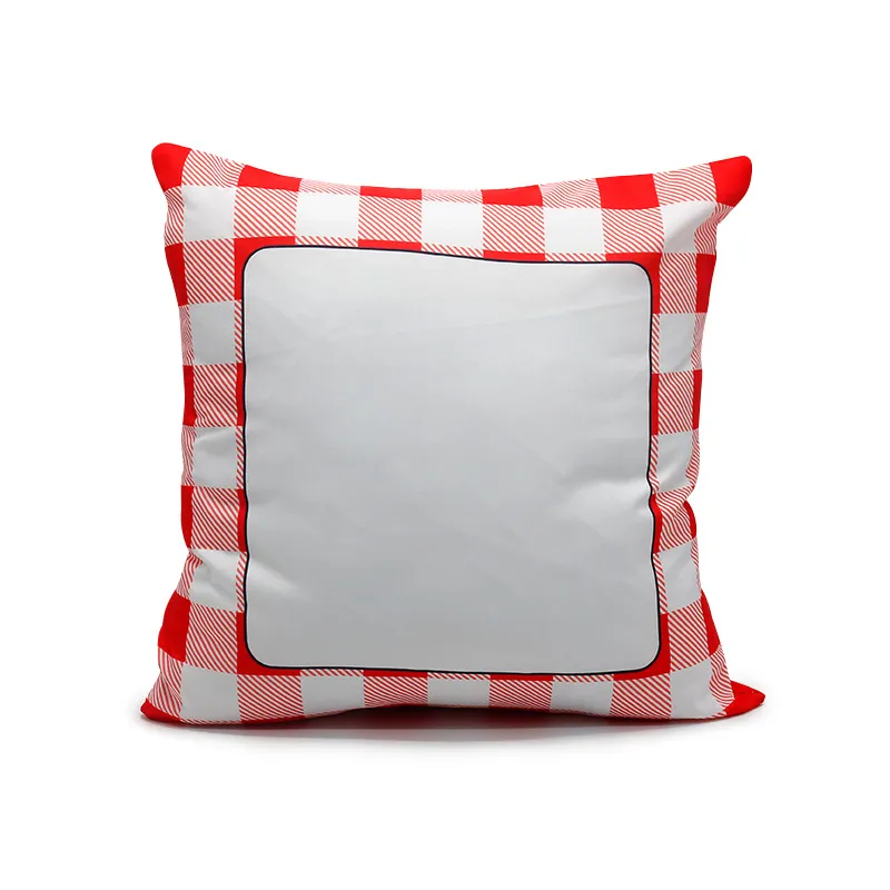Lattice Heat Transfer Household Pillow Case Double Sided Sublimation Blank Sofa Decorative Pillowcase DIY Creative Gift