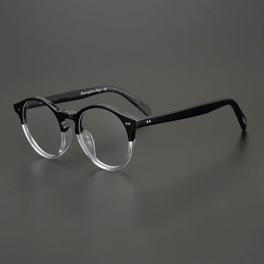 Vintage Okulary Optyczne Ramka Round Robert Downey JR OV5241 Myopia Okulary Mężczyźni i Kobiety Okulary Okulary Recepturowe Full Rim Spectacles Oculos de Grau