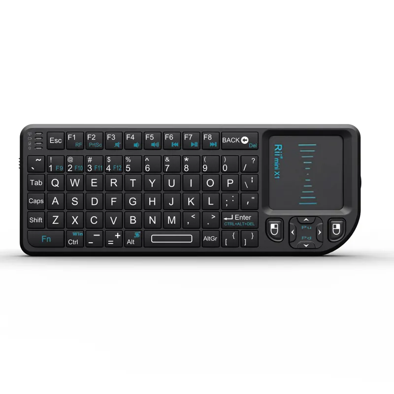 Mini clavier sans fil, mini clavier QWERTY sans fil 2.4G avec souris à pavé  tactile, clavier de poche avec récepteur USB