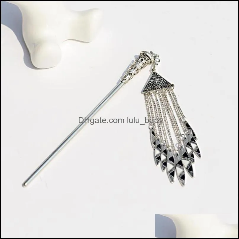 Hair Clips & Barrettes Chain Tassel Hairpins For Accessories Women Silver Color Sticks Vintage Jewelry Gifts Girl Hairpin Headdress