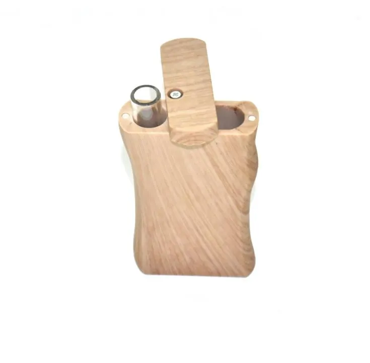 Handmade ABS Plastic Dugout with Glass Tube Smoking Accessories Filter Digger One Hitter Cigarette pipes Case Container SN3369