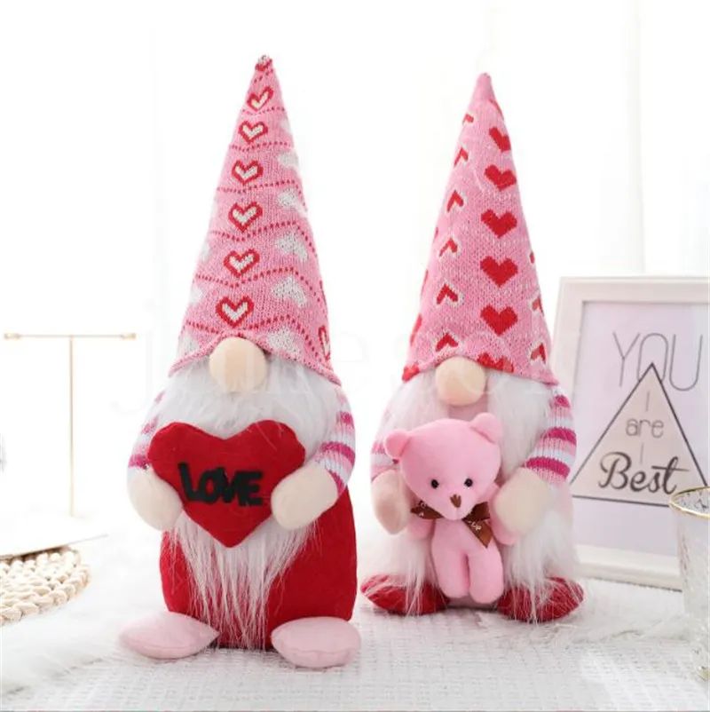 Valentijnsdag Gnome Dolls Spring Party Faceless Doll 8 Styles Gnome-Doll Handgemaakte Woondecoratie Knuffels DD830