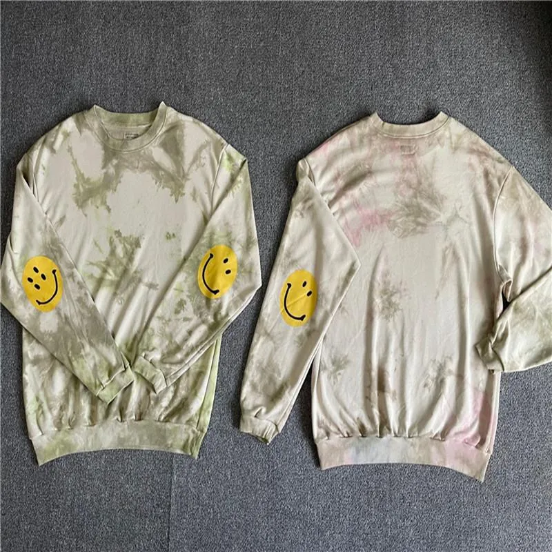 Męskie bluzy bluzy Jakość Vintage Tie Dye Kapital Kobiety 1: 1 Crewneck Nice Myed Men Hoodie Długie Rękaw Odzież