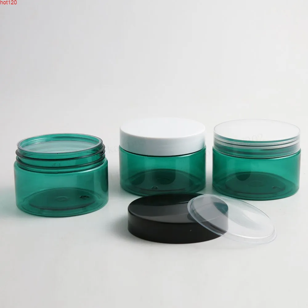 20 x 120g 4OZ Travel Empty Turquoise Blue Cream Jar With Black White Clear Lids 120cc Make Up Cosmetic Packaginggood