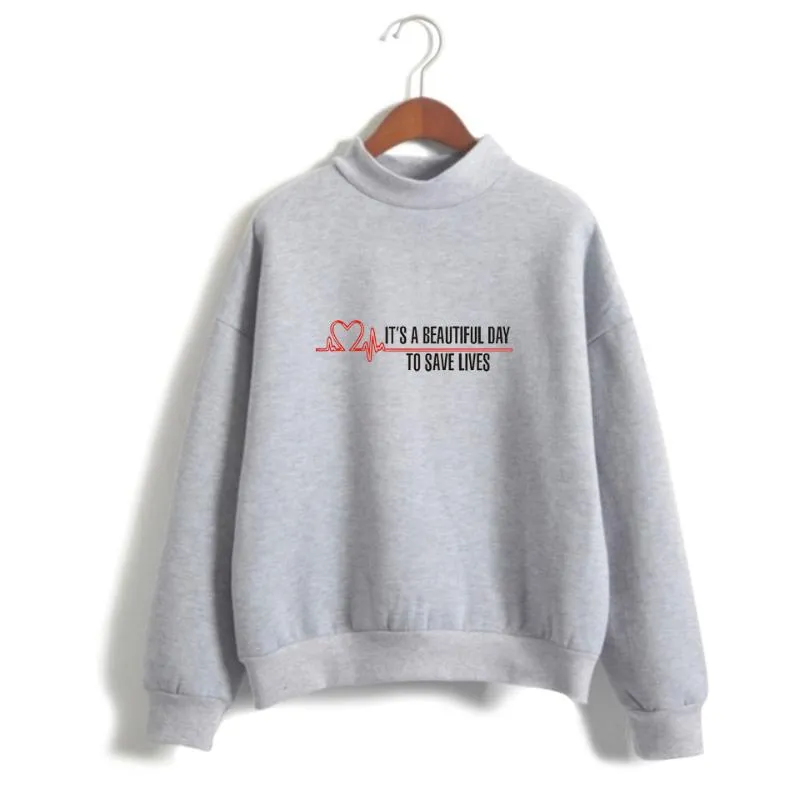 Vrouwen Hoodies Sweatshirts Print Het is een mooie dag om levens te redden Sweatshirt Grafische Vrouwen Tumblr Quote Greys Anatomy Gift Trainingspak