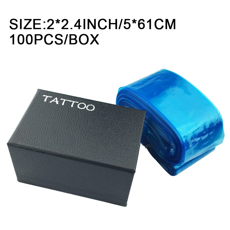 NEW-Safety-Disposable-Hygiene-100pcs-Plastic-Blue-Tattoo-clip-cord-Covers-Bag-for-Tattoo-clip-cord