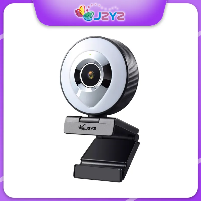 Ring Webcam التركيز التلقائي HD 1080P كاميرا ويب ملء ضوء الكمبيوتر الكمبيوتر المحمول فيديو USB ضبط تلقائي للصورة مع ميكروفون