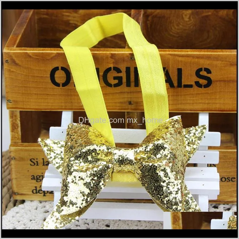 bow sequins hair band for girls bling bowknot hair accessories hair hoop headband baby 0-3t perimeter 15inch