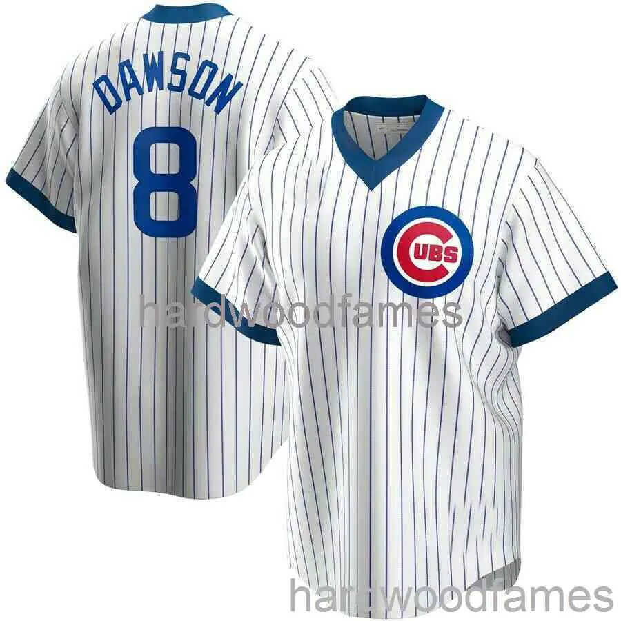 Maglia personalizzata Andre Dawson # 8 Cooperstown bianca cucita uomo donna gioventù bambino maglia da baseball XS-6XL