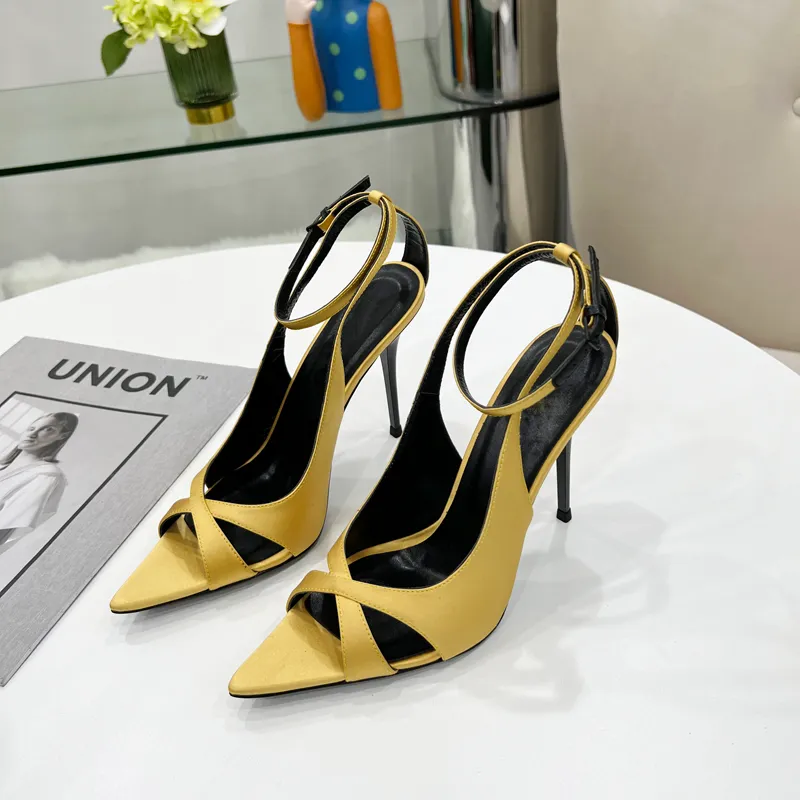Mustard satin heels sale
