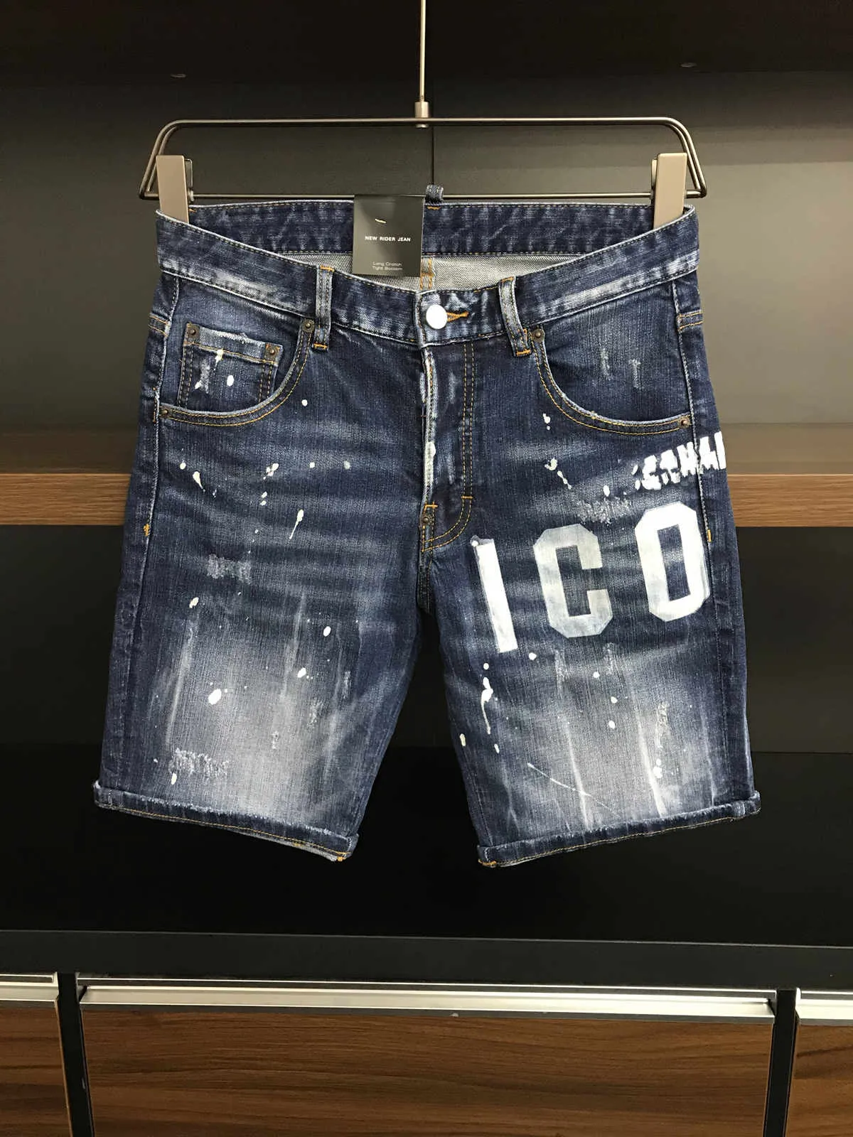 2021 italienische, europäische und amerikanische Mode-Jeansshorts für Herren, hochwertige Wäsche, reines Handschleifen, Qualitätsoptimierung DA399-1