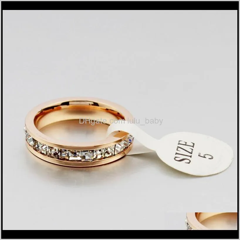 geometric design women fashion wedding ring rose gold ring titanium steel rings for women summer engagement jewelry r044