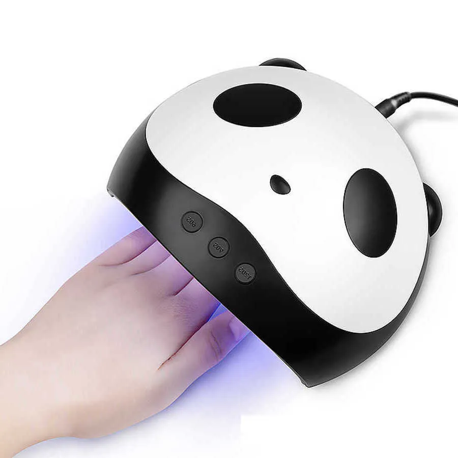 Dual Handed 36W Panda LED Panda Nail Dryer Lamp With Sensor, LCD