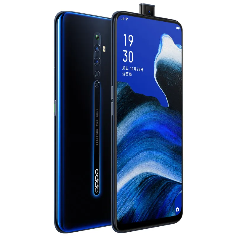 Оригинальные OPPO RENO2 Z 4G LTE Сотовый телефон 8 ГБ RAM 128GB ROM HELIO P90 OCTA CORE 6,5 "Полный экран 48.0MP NFC Отпечаток пальца ID Smart Mobile Phone