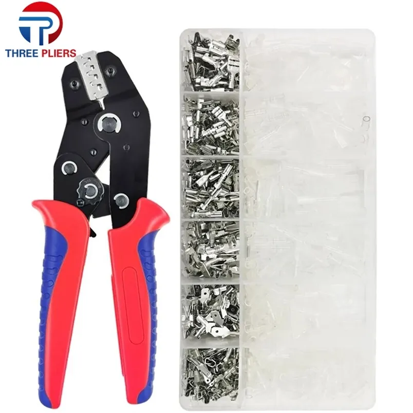 SN-48BS Crimping Pliers 0.25-1.5mm2 23-16AWG With Tab 2.8 4.8 6.3mm Terminal Box Car Connector Wire Electrician Tools 211110