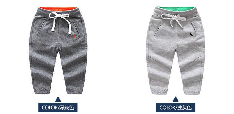  Spring Autumn Casual 2 3 4 5 6 7 8 9 10 Years Solid Color Cotton Drawstring Child Baby Kids Boys Sports Long Trousers Pants (10)
