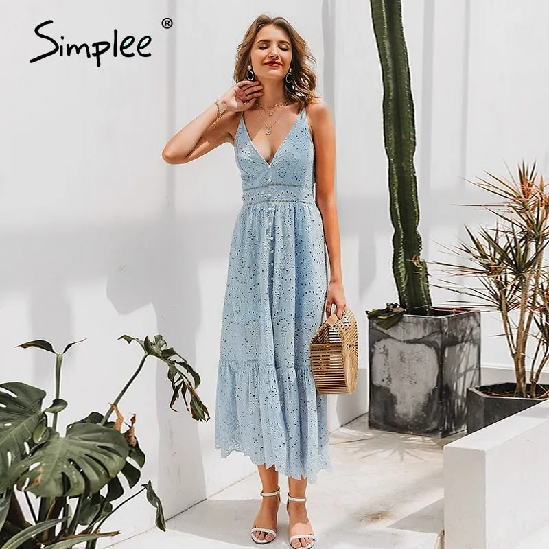 Simple elegant yellow V-neck women's spaghetti strap female ruffle cotton dress Summer beach style ladies midi dresses 210414