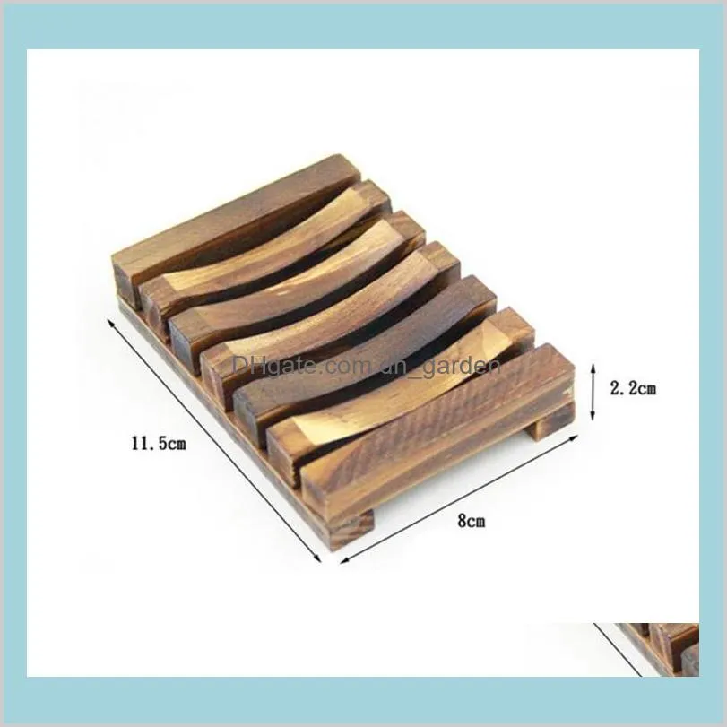 11*8*2.5cm Natural Wooden Bamboo Soap Dish