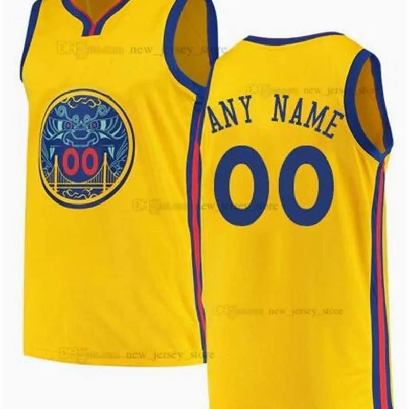 Gedrukt Custom DIY Design Basketbal Jerseys Customization Team Uniformen Print Personalized Letters Naam en nummer Mens Dames Kinderen Jeugd Golden State0013