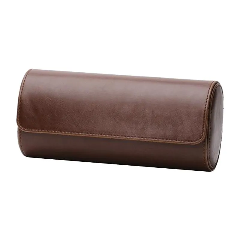 Relógio Caixas Capas 3 Slots Portátil Organizador Armazenamento CHIC Rolo de Viagem Destacável Caso Relógio de Relógio Pouch Suporte Mens Caixa de Presente