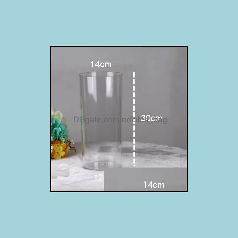 Vases Tall Clear Acrylic Vase For Wedding Road Lead Prop Flower Stand Table Centerpieces Bamboo Arrangement