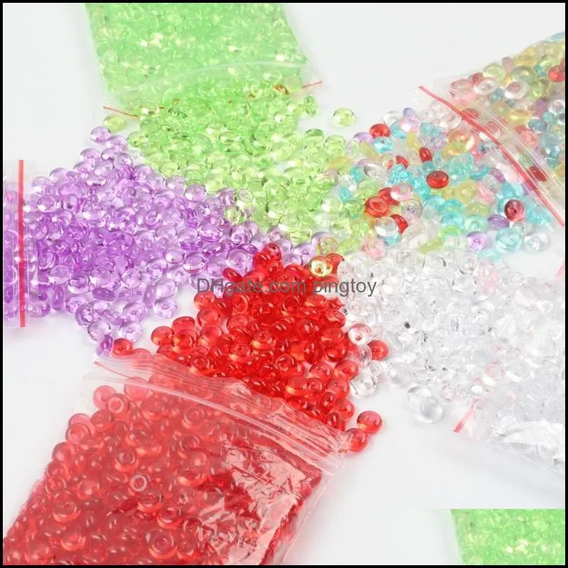 Slime Kit DIY Fishbowl Beads Colorful Styrofoam Foam Balls Fruit Splice for Slime Toys Novelty Making Art Craft Fish Tank Decor