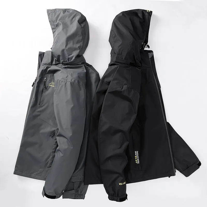 Erkek Ceketleri Boyutu 7XL 8XL Rüzgarlık Bahar Güz Su Geçirmez Askeri Kapüşonlu Taktik Ceket Adam Softshell Dış Giyim Avı Giysileri