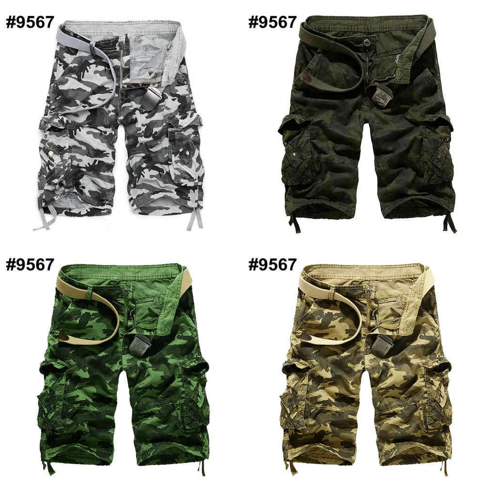 men short Camouflage Cargo Mens Shorts Summer Casual Cotton Military Camo Workout Bermuda Shorts For Men X0628