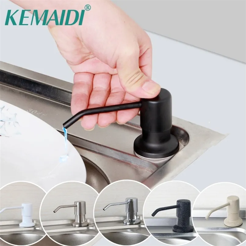 KEMAIDI Free Kitchen Sink Vessel Liquid Soap Dispenser Bathroom Shower Deck Mounted Distribuidor 211206