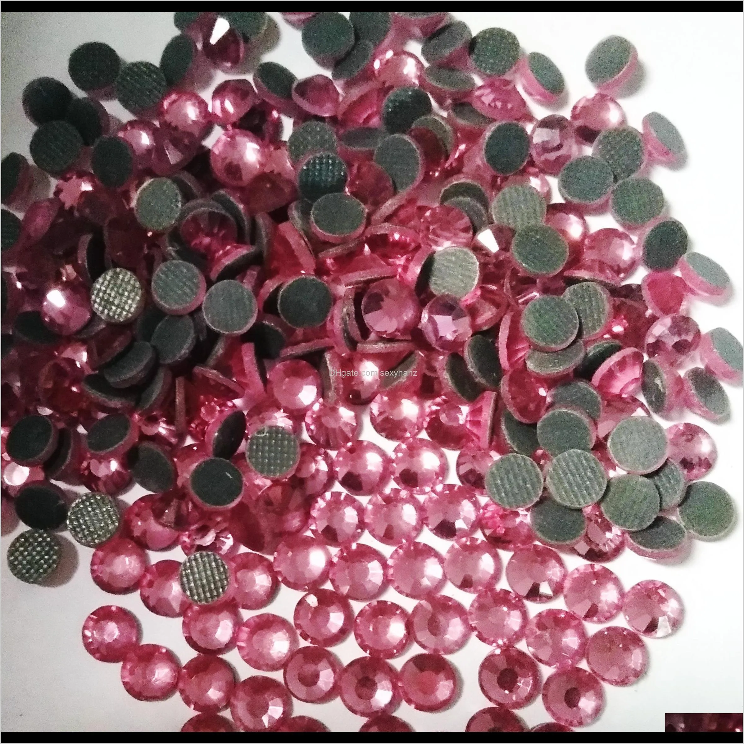 116 pink flatback high quality hot fix strass ss6 ss10 ss16 ss20 ss30 hotfix rhinestones