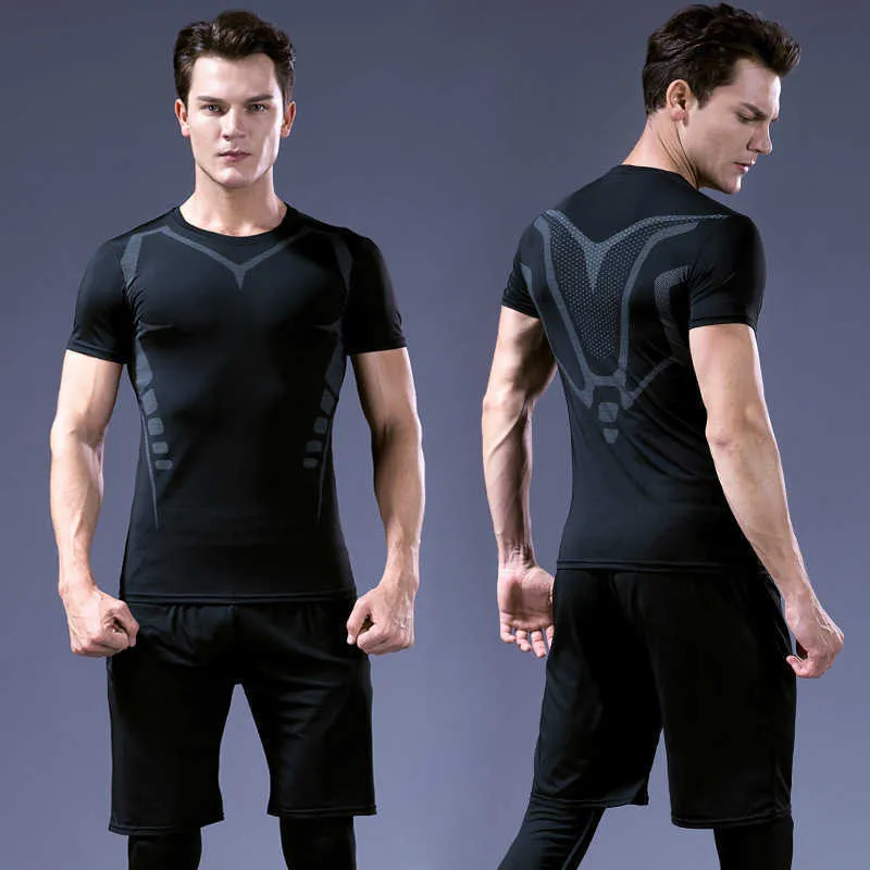 Fitness Gym Ropa Hombres Entrenamiento Jogging Trajes Ropa deportiva para hombres Running Sport Wear F tbol Entrenamiento Ropa Camisa pantalones