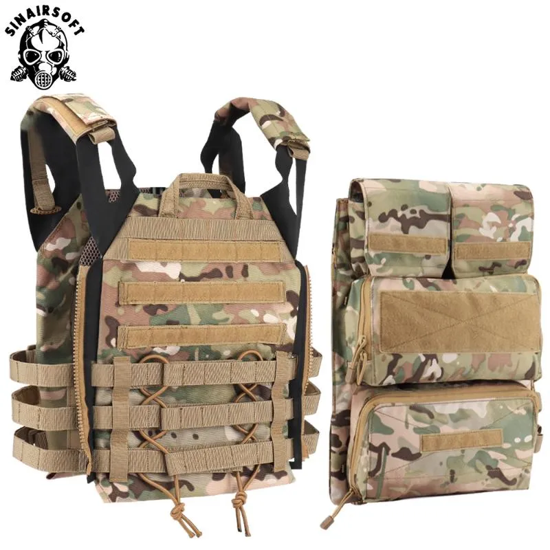 Coisas Sacks Tactical Zip-on Painel Zipper-on Bolsa de Caça Molle Plate Carrier para AVS JPC 2.0 CPC Emerson Vest Emerson Em7400