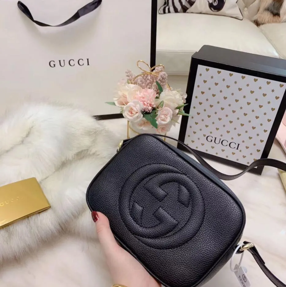 GUCCI Famous Brand Designer Shoulder Tassel SOHO Bags GG Ladies Tassels Litchi Profile Womens