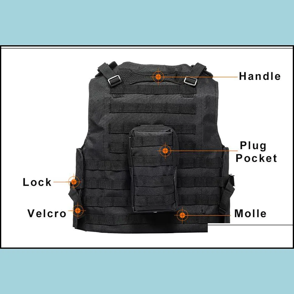 USMC Airsoft Tactical Vest Molle Combat Assault Plate Carrier Tactical Vest 7 Colors CS Outdoor Clothing Hunting Vest