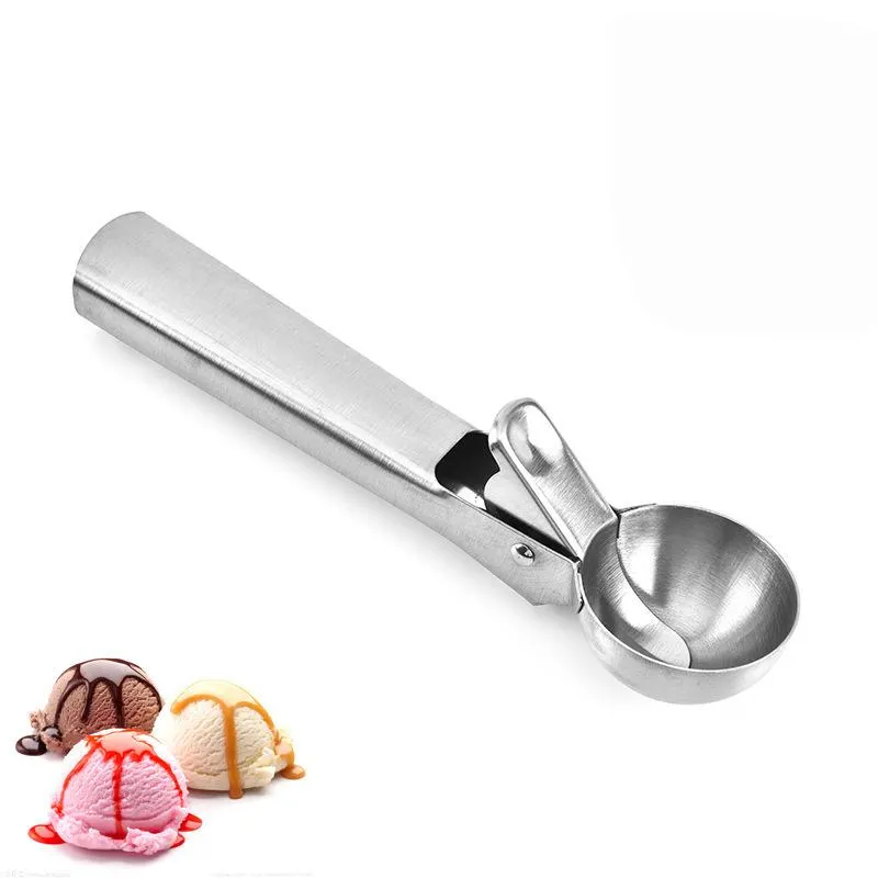 Stainless Steel Material Ice Cream Tool Scoop Digging Ball Kitchen Dining Bar Fruit Scoops XG0412