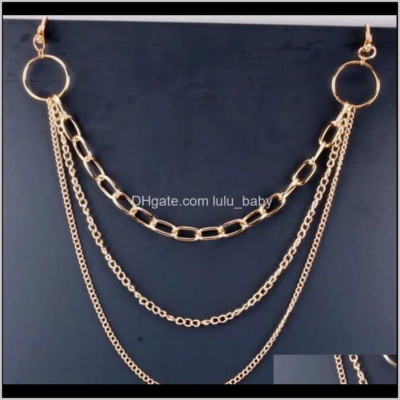 Colliers pendants pendentifs bijoux livraison drop livraison 2021 anneau punk tout-correspondant pantalon à trois couches