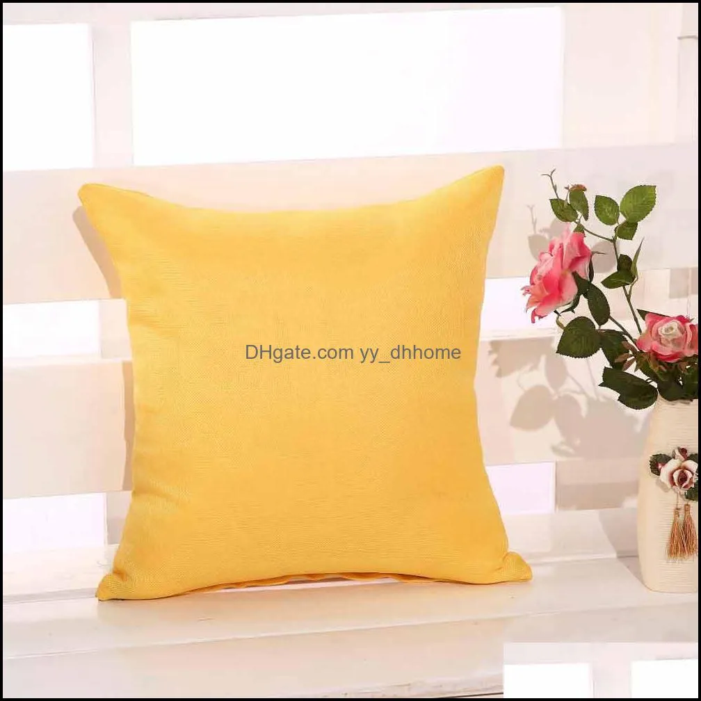 Cotton Linen Pillow Case Solid Simple Fashion Throw Pillowcase 45*45cm Living room Cafe Home Textile Pillow Cover
