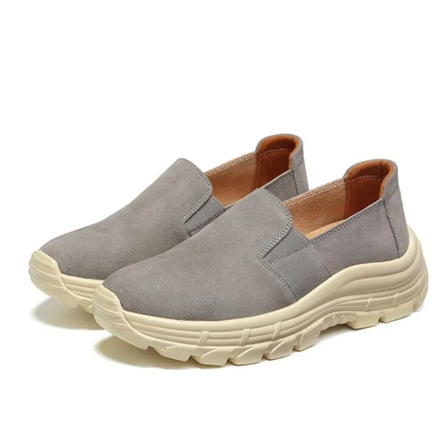 Kvinnor skor casual sneakers kvinnliga mode äkta läder loafers märke kilar designer plattform för kvinnor sneakers stor storlek