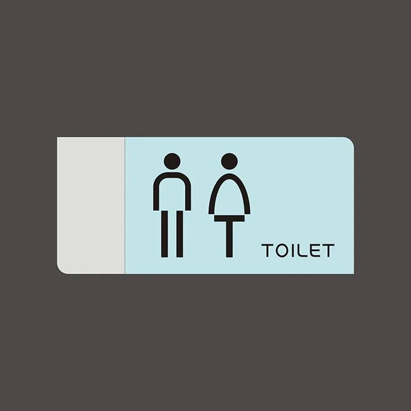 Givré Acrylique Toilettes Porte Signes Métal Sticke Indication Plaque Salle De Bains Wc Conseils Signalisation Guide Personnalisé Plaque De Signalisation Autre Matériel